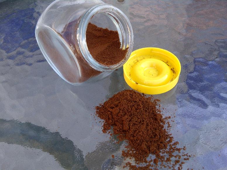 membunuh nyamuk dengan bubuk kopi